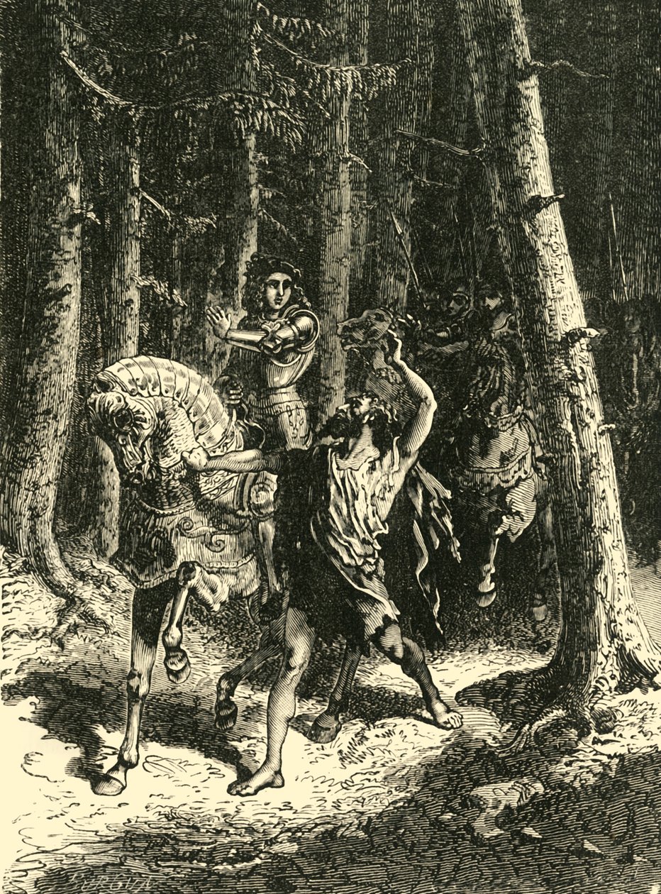 Carlos VI na floresta de Le Mans, 1392, 1890. de Unbekannt