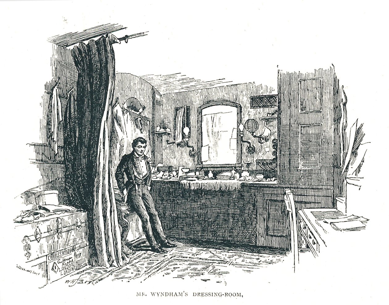 Charles Wyndham Vestiário com vista para Piccadilly no Criterion Theatre, 1891 de Unbekannt