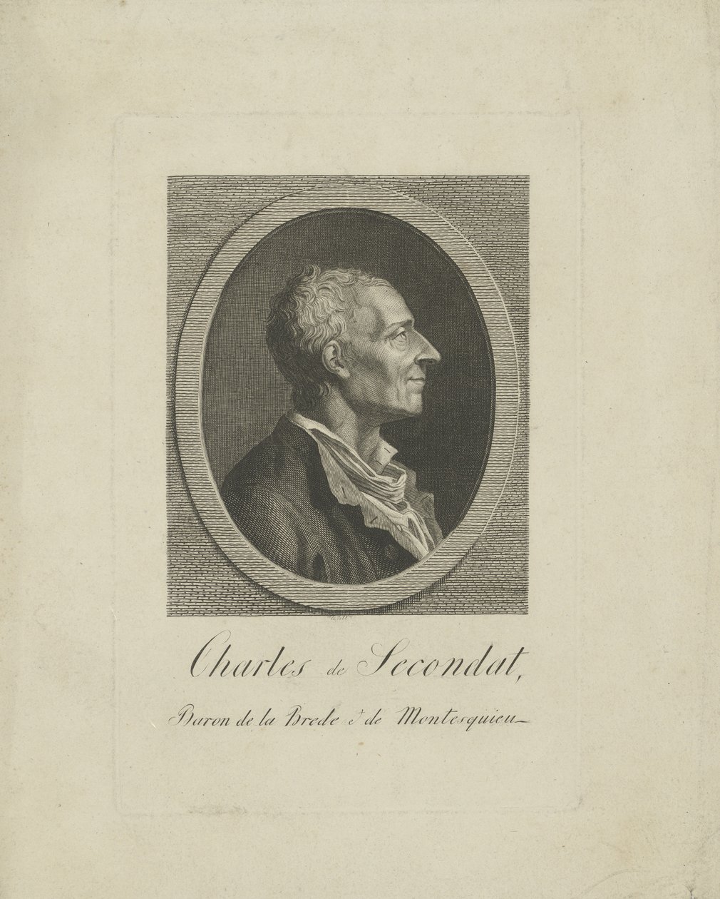 Charles de Secondat, Barão de Montesquieu 1689-1755, c. 1795 de Unbekannt