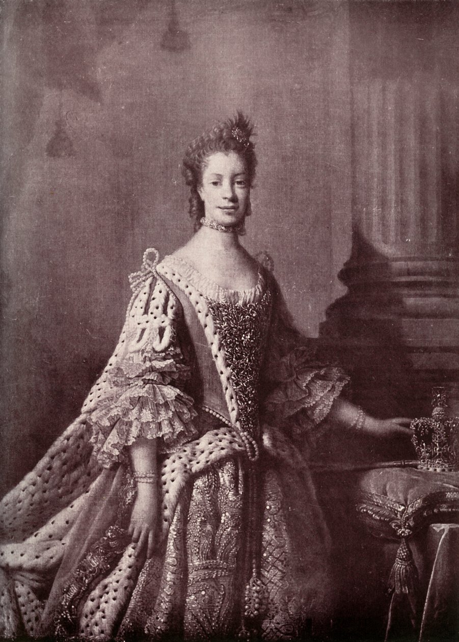 Charlotte Sophia de Mecklenburg-Strelitz, rainha consorte de George III, 1761-1762, 1919 de Unbekannt