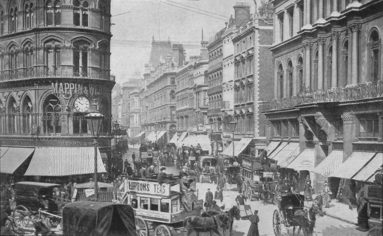 Cheapside da Mansion House, cidade de Londres, c1900 1901 de Unbekannt