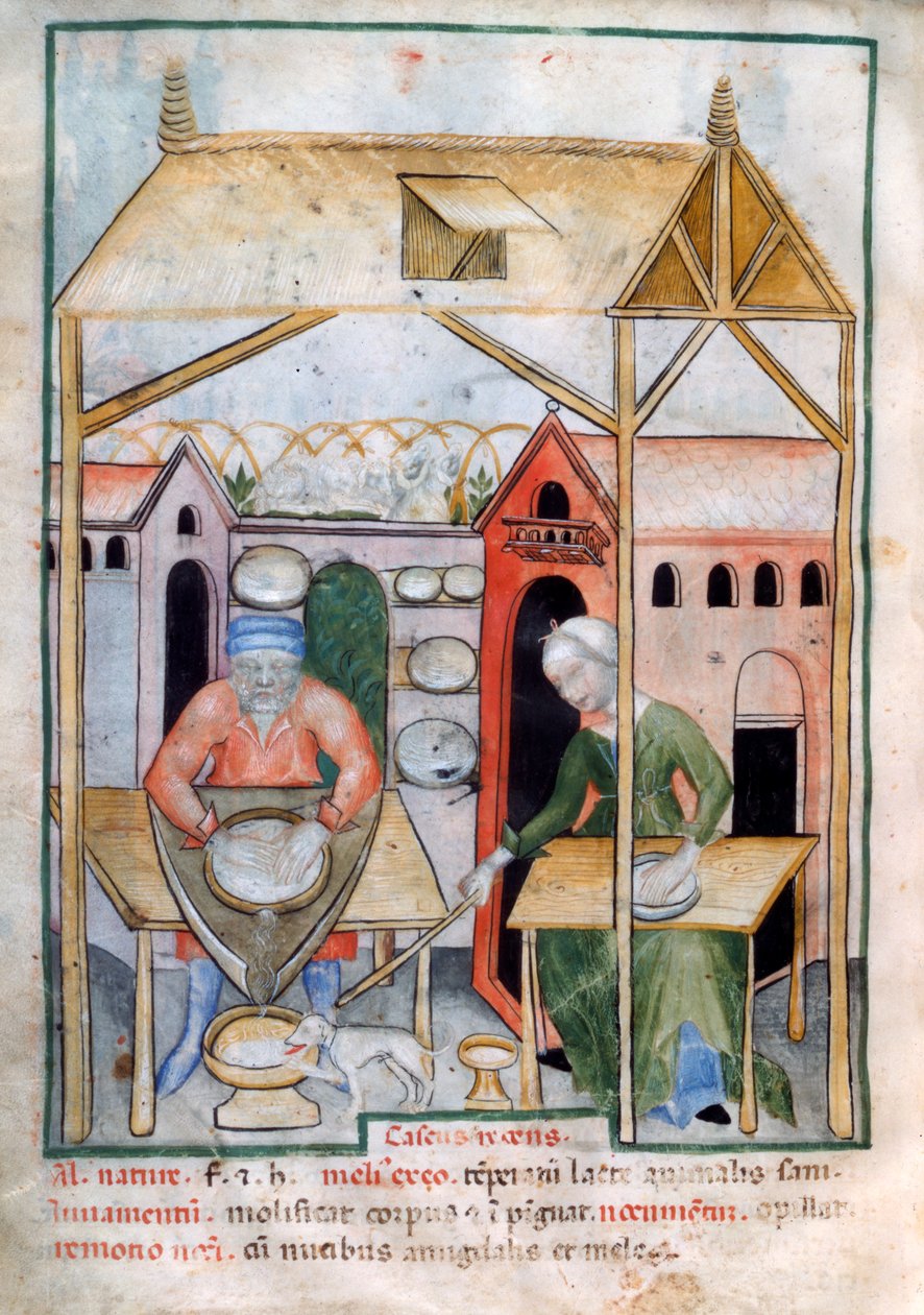 Fabricação de queijos, 1390-1400 de Unbekannt