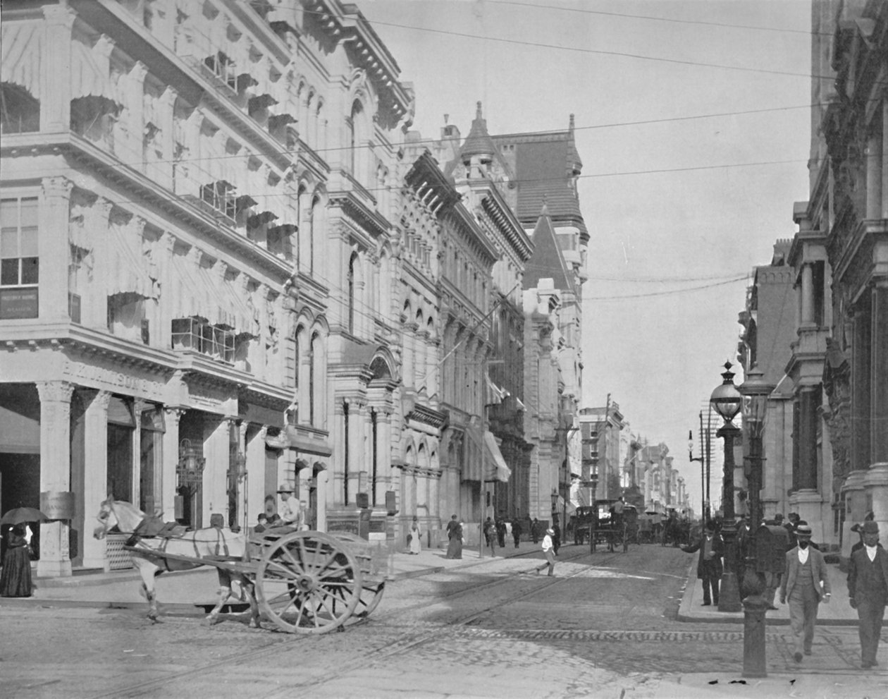 Chestnut Street, Filadélfia, século XIX de Unbekannt