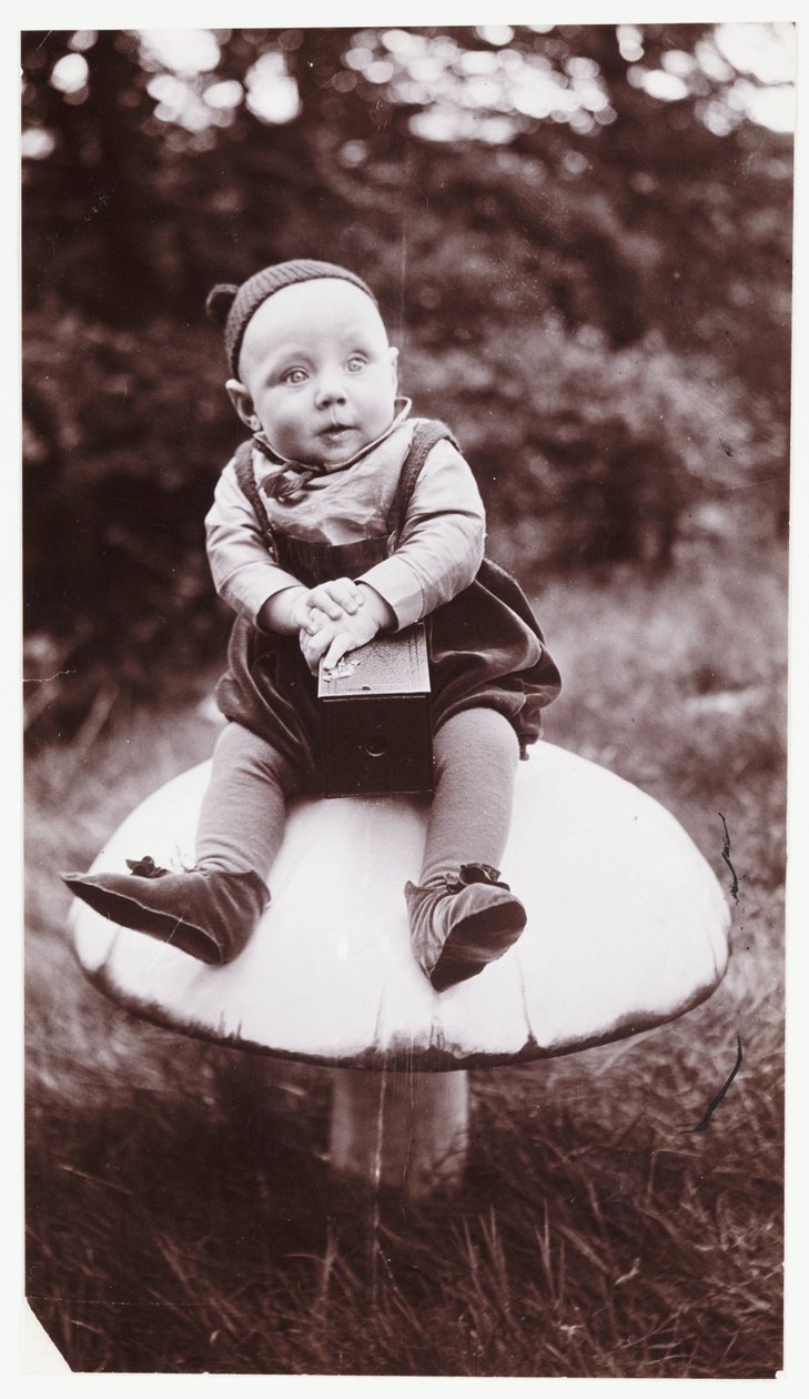 Criança com uma câmera Brownie, c 1900 Uma foto de um menino vestido de Brownie, tirada por George Alfred Wyatt (1870-1922) de Unbekannt