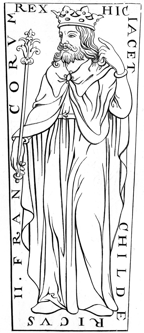 Childeric II c653-675, século XII 1849 de Unbekannt