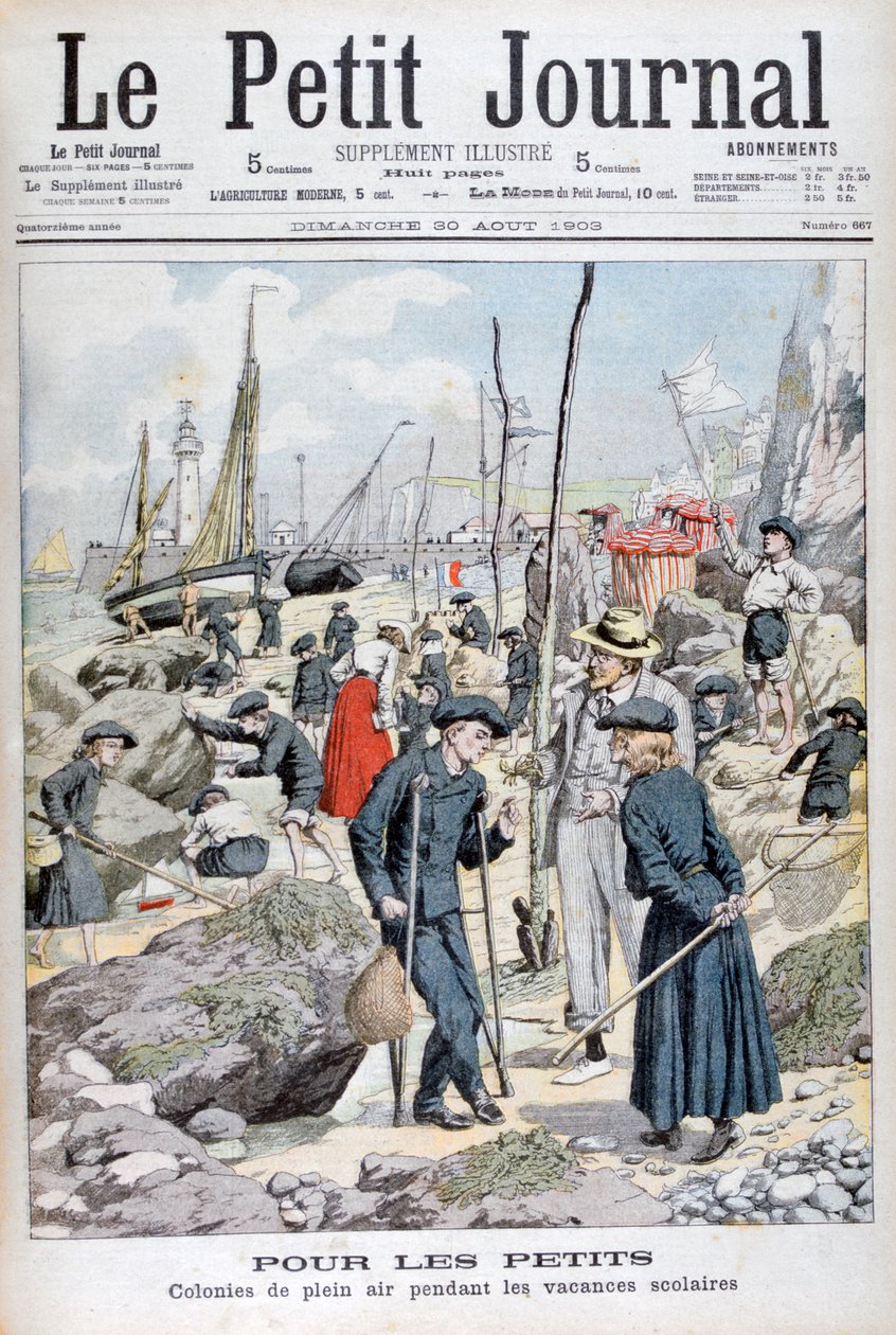 Acampamento de férias para crianças durante as férias escolares, 1903 de Unbekannt