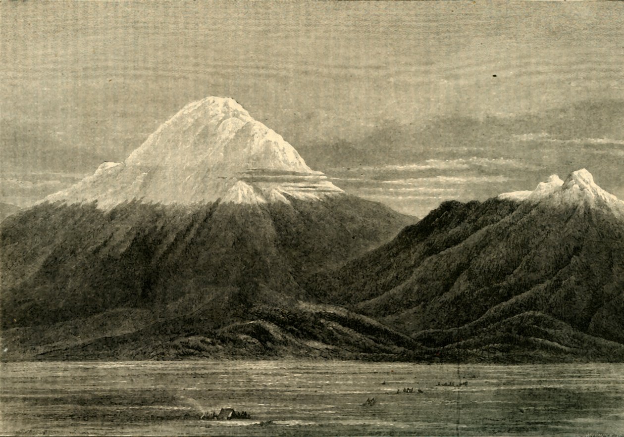 Chimborazo e Carihuairzao, da Direção de Riobamba, 1881. de Unbekannt