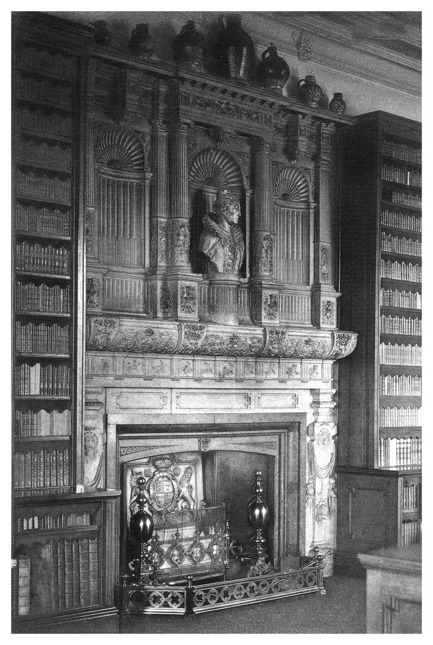 Chaminé da biblioteca no Castelo de Windsor, 1896 de Unbekannt