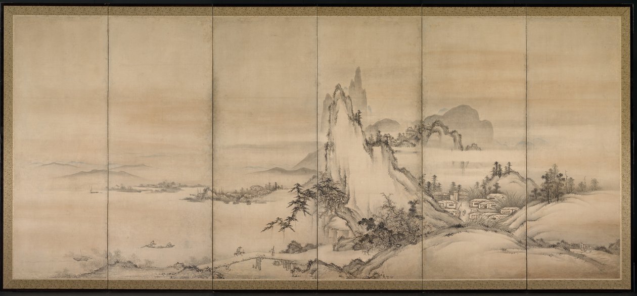 Paisagem chinesa, 1500s. de Unbekannt