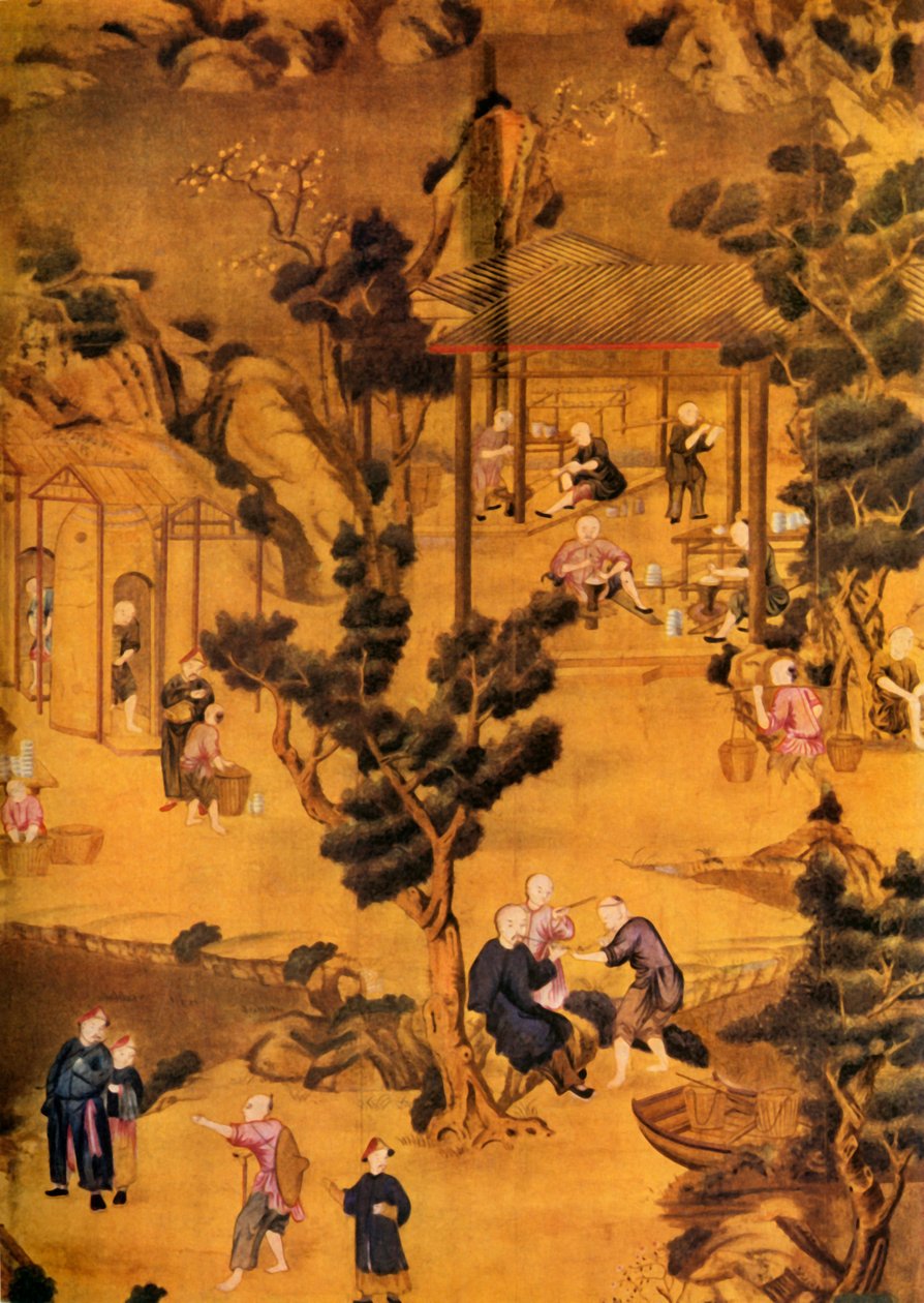 Papel de parede chinês em Coutts Bank, século XVIII, 1934. de Unbekannt