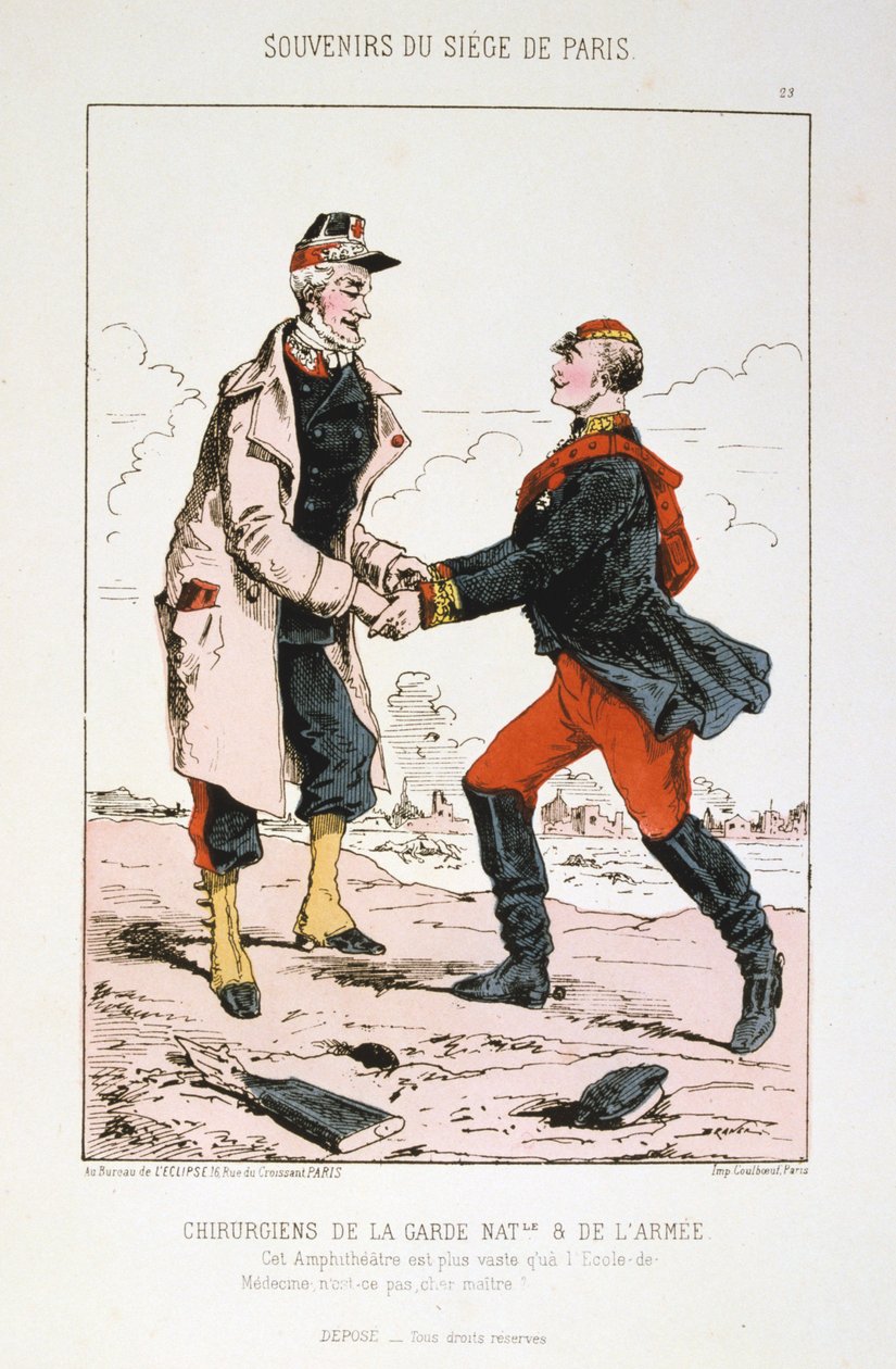 Cirurgiões da Guarda Nacional e do Exército, Cerco a Paris, Guerra Franco-Prussiana, 1870-1871. de Unbekannt