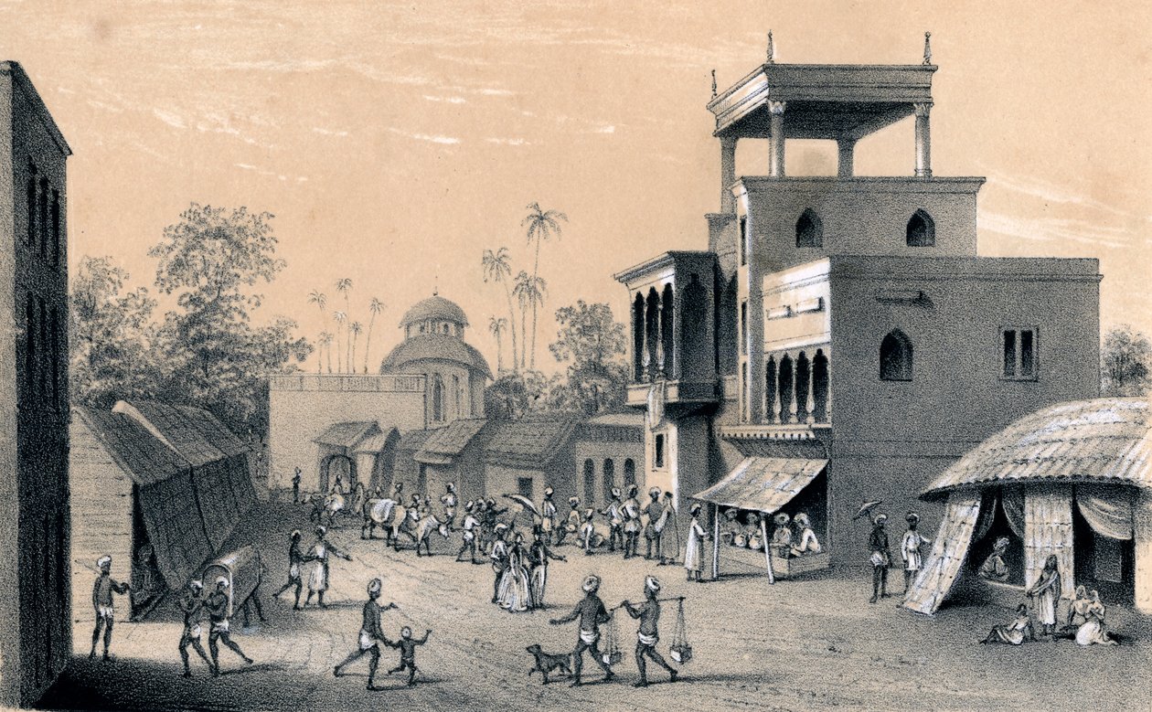 Estrada Chittapore, Calcutá, 1847 de Unbekannt