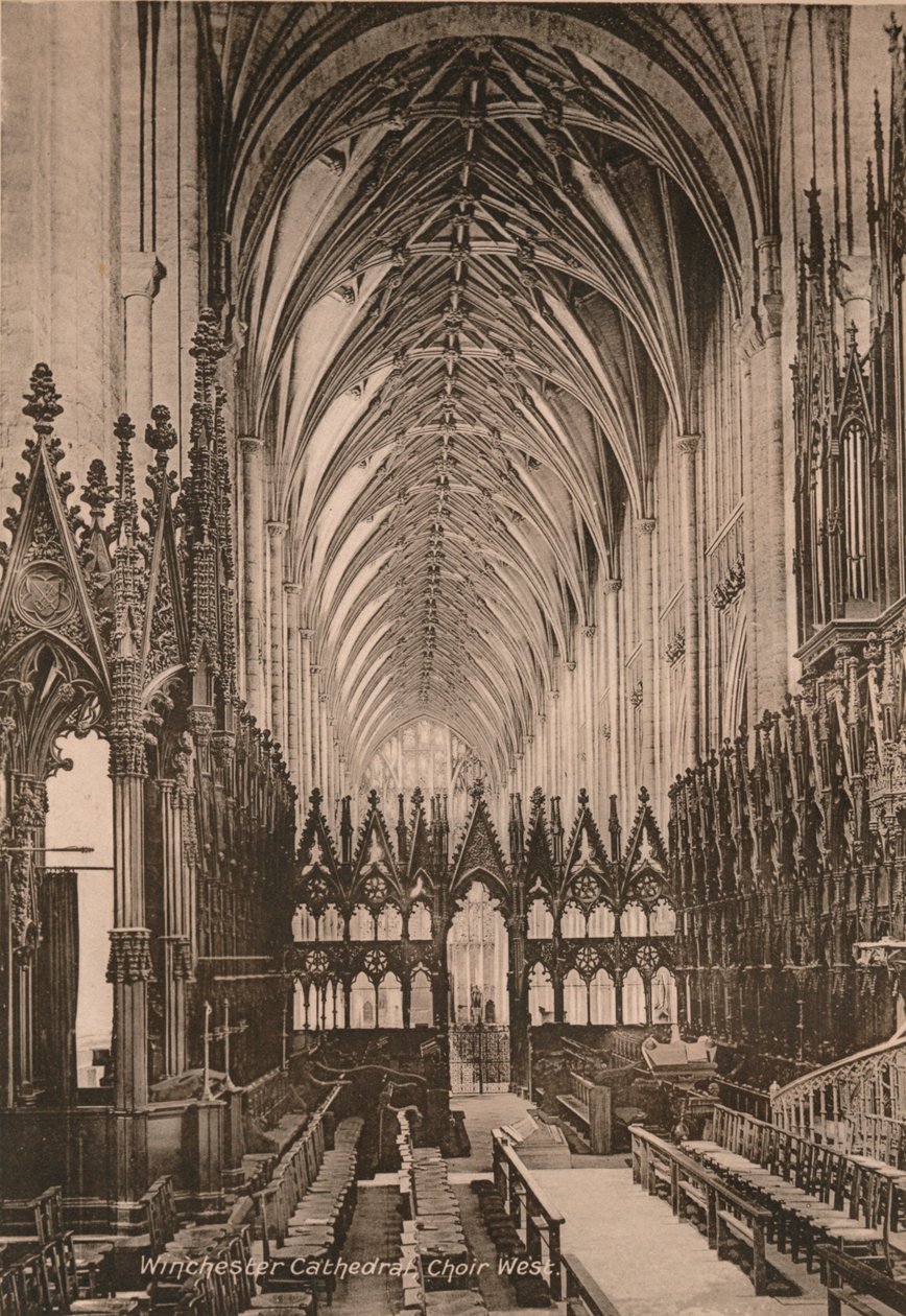 Coro da Catedral de Winchester, Hampshire, início do século XX de Unbekannt