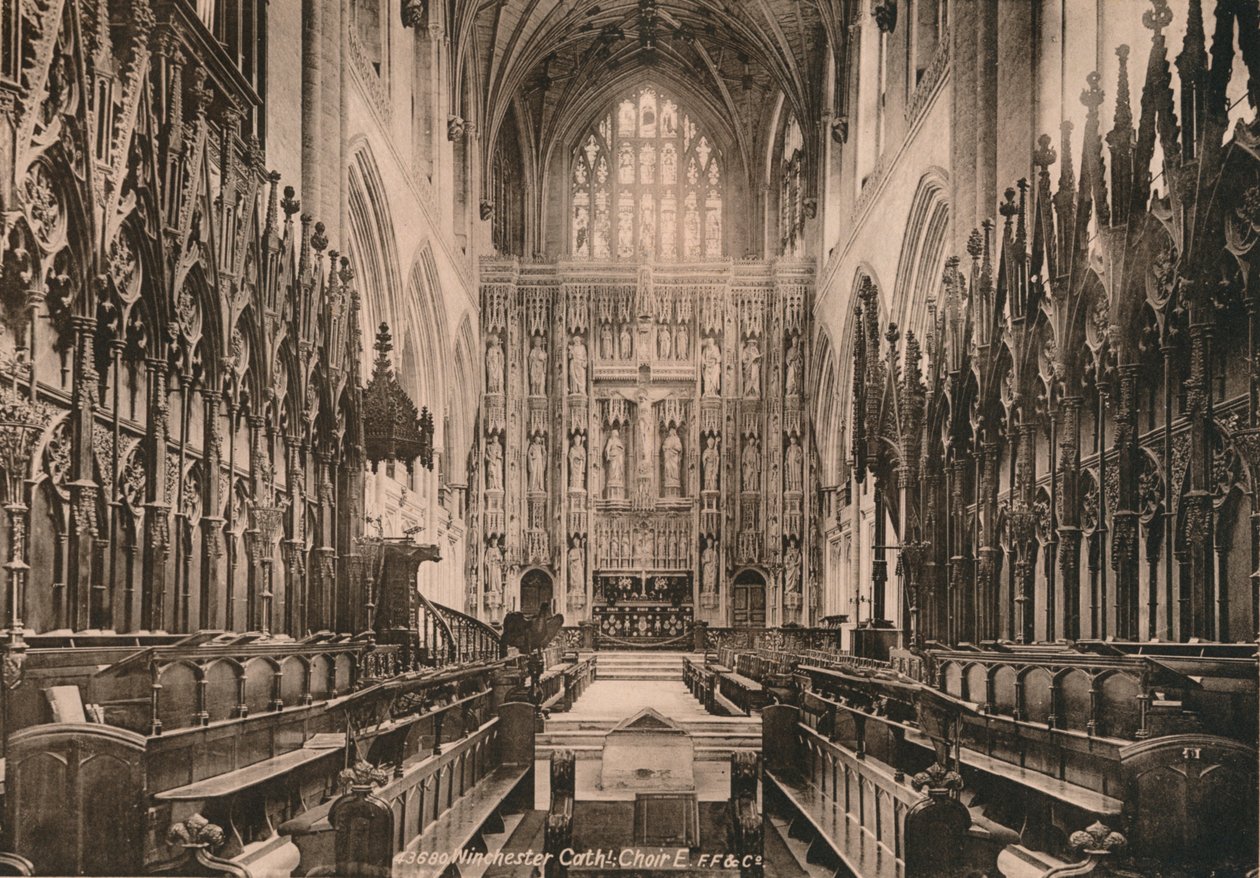 Coro da Catedral de Winchester, Hampshire, início do século XX de Unbekannt
