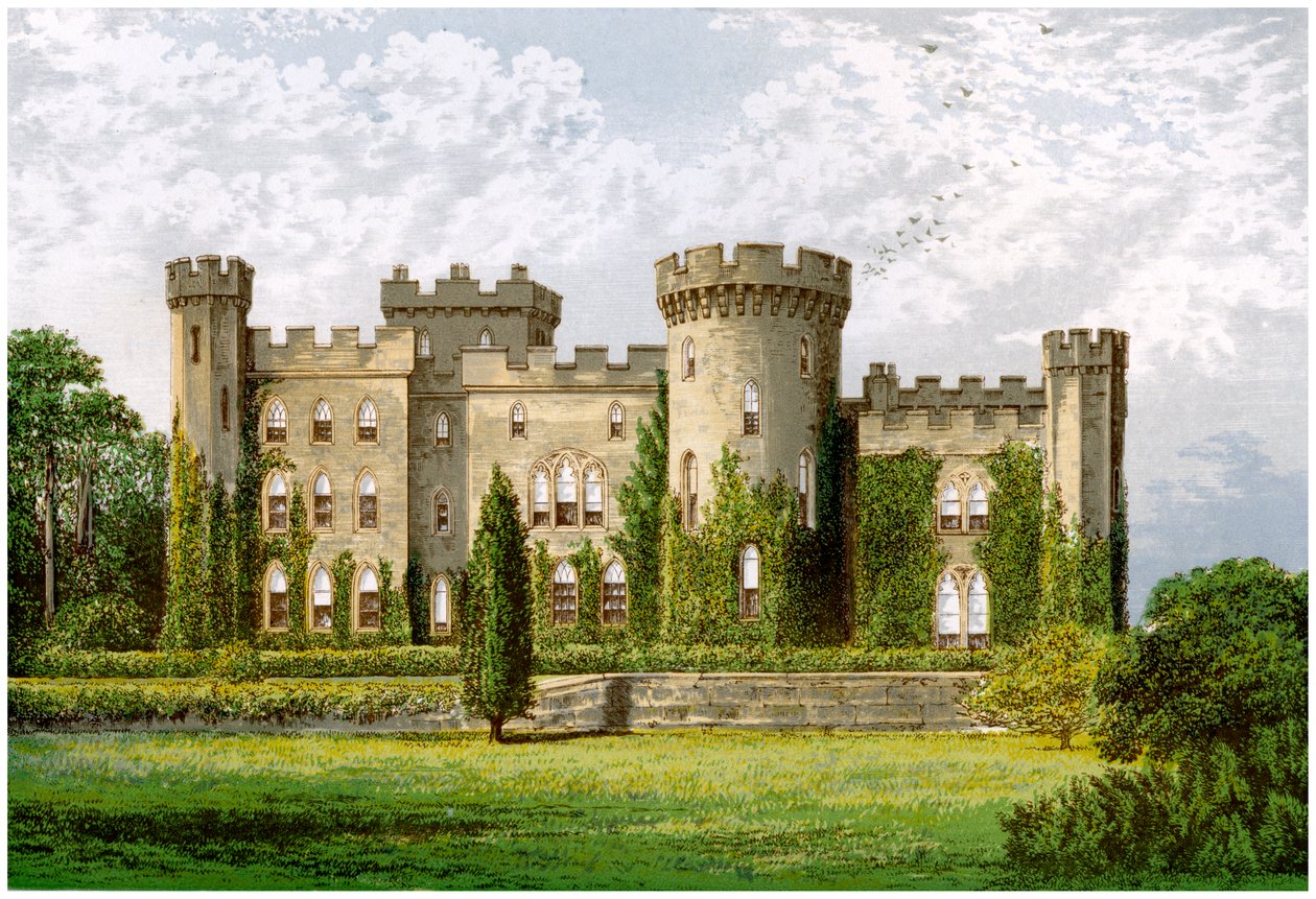 Castelo de Cholmondeley, Cheshire, casa do Marquês de Cholmondeley, c1880 de Unbekannt