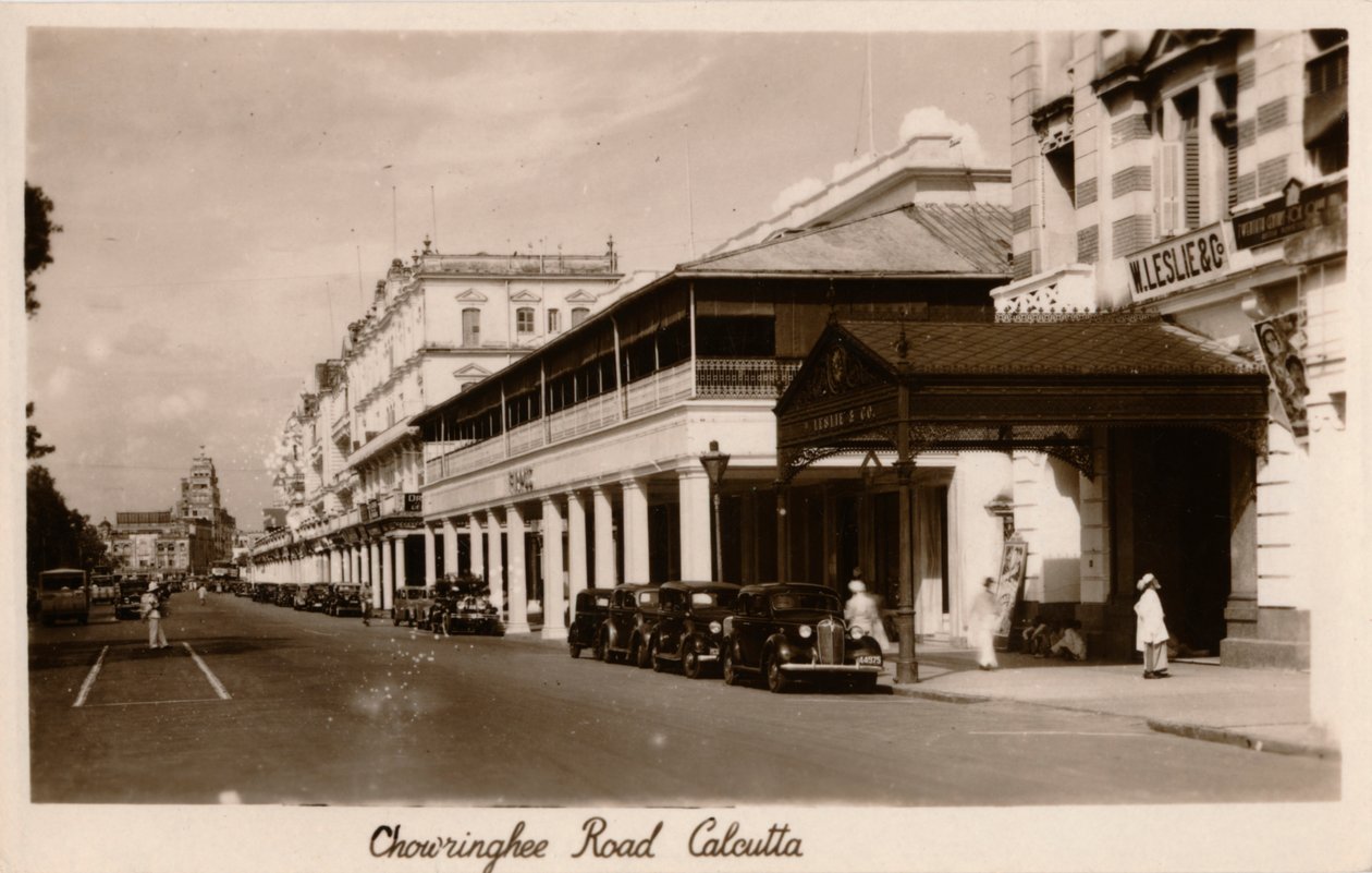 Chowringhee Road, Calcutá, c1940 de Unbekannt