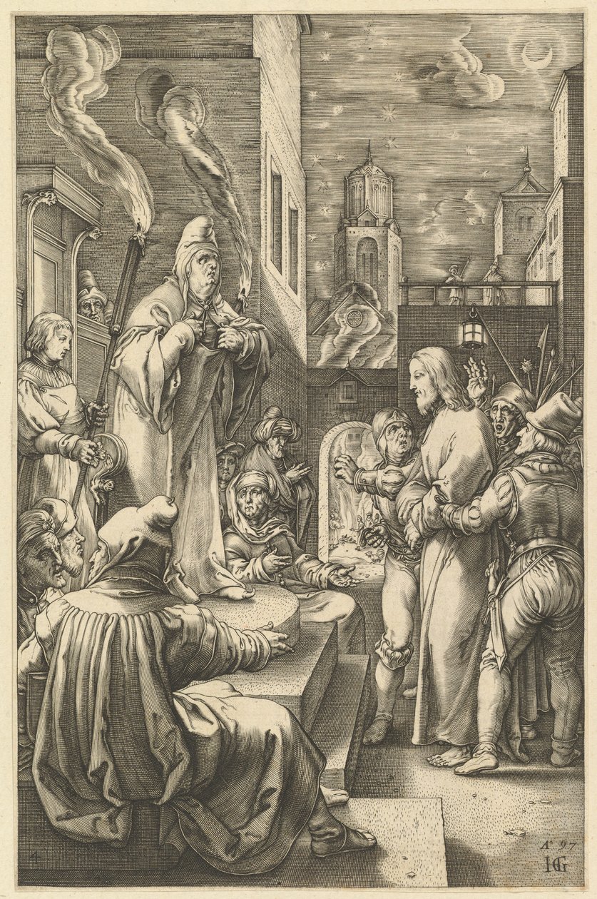 Cristo Antes de Caifás, da Paixão de Cristo, ca. 1598-1617. de Unbekannt