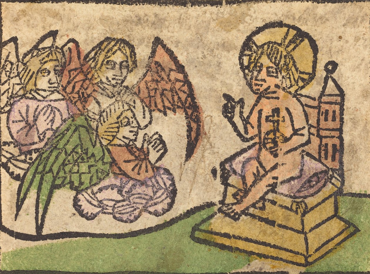 Menino Jesus com Três Anjos, c. 14601470. de Unbekannt