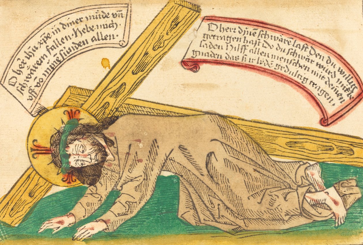 Cristo caindo sob o peso da cruz, 14801490. de Unbekannt