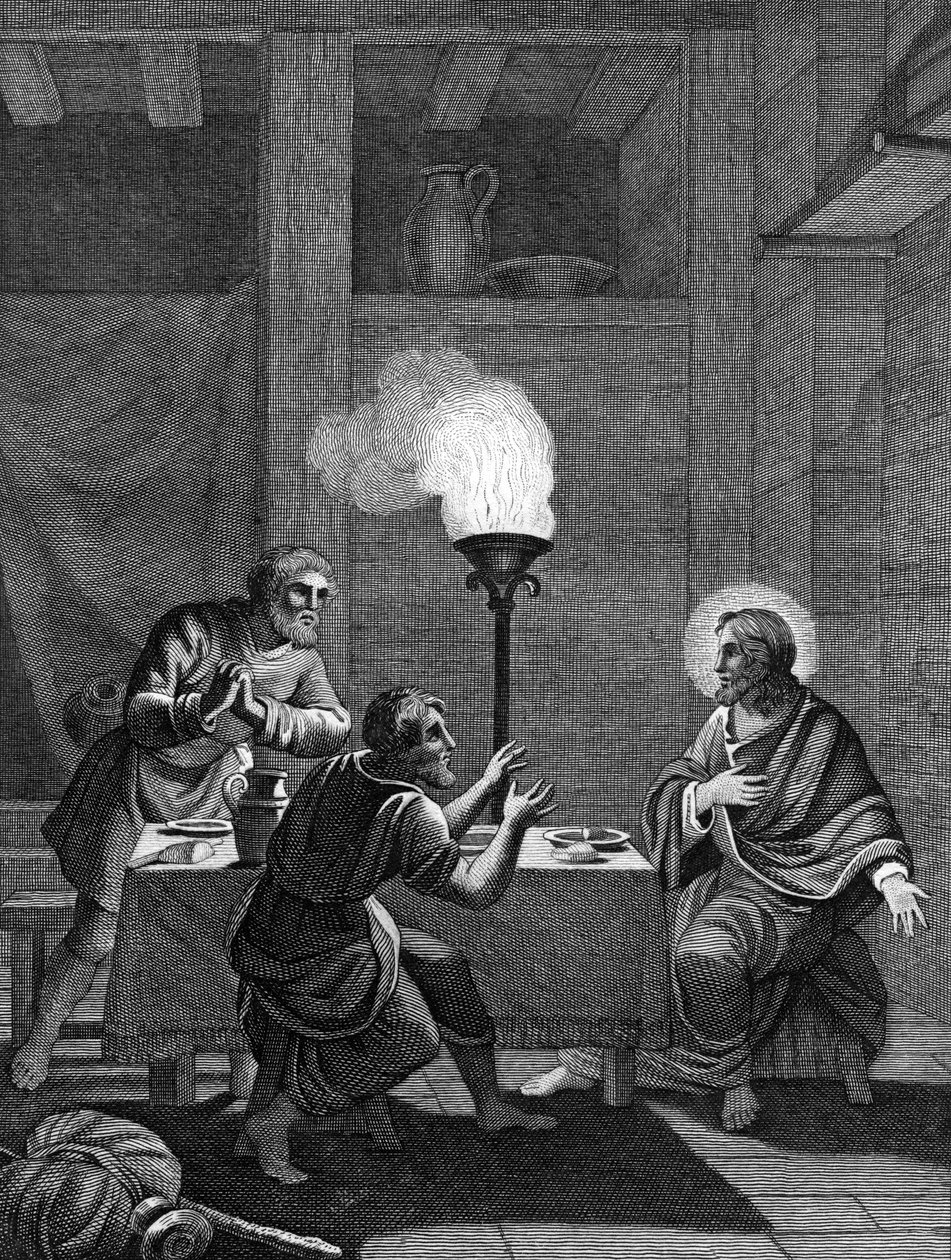Cristo e os dois discípulos em Emaús, 1814 de Unbekannt
