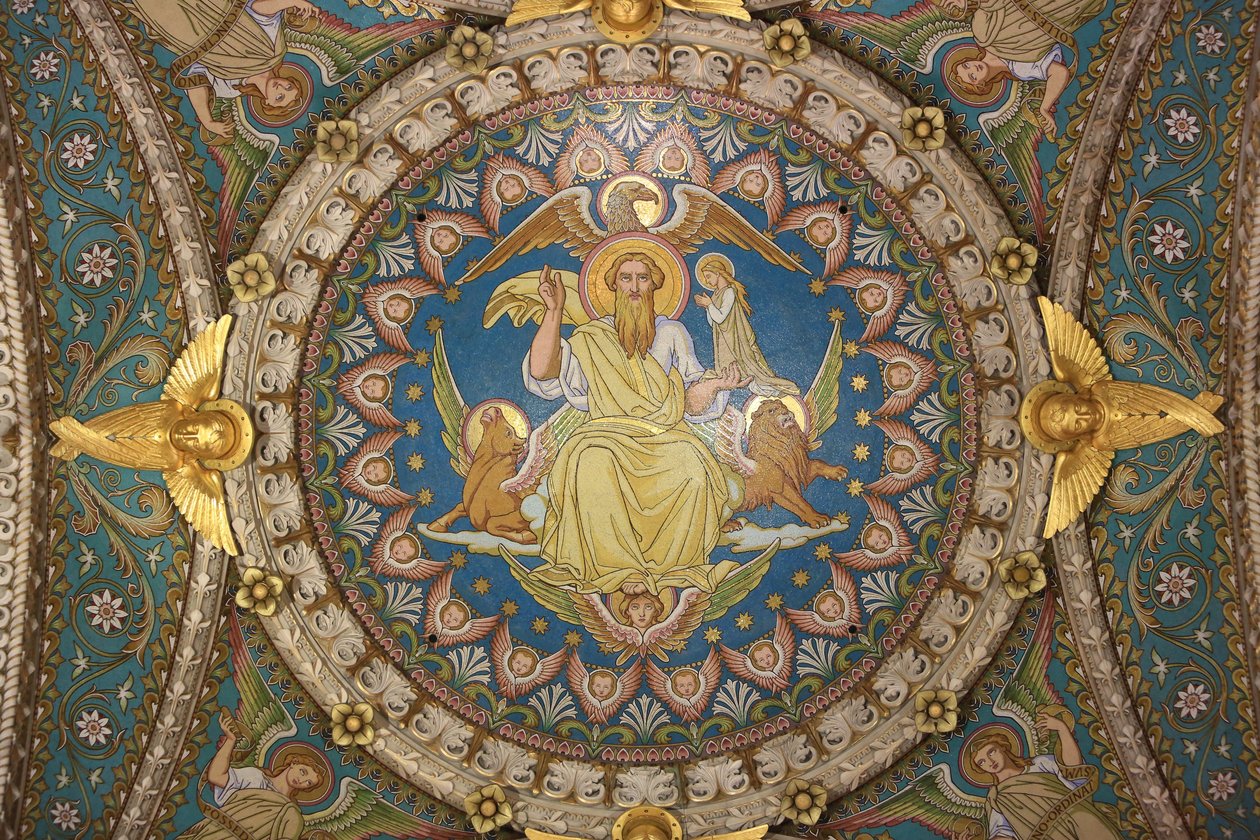 Cristo em Majestade e Tetramorfo. Basílica de Notre-Dame de Fourviere. Lyon de Unbekannt