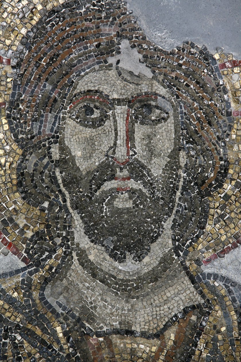 Cristo mosaico na capela do Gólgota, na Igreja do Santo Sepulcro, Jerusalém, Israel de Unbekannt