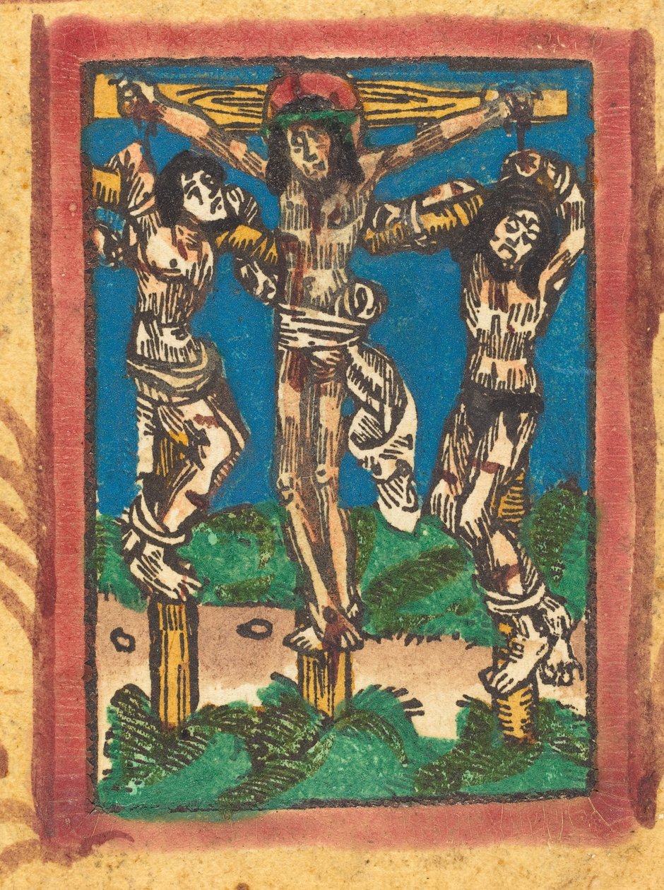Cristo na cruz entre os dois ladrões, c. 14901500. de Unbekannt