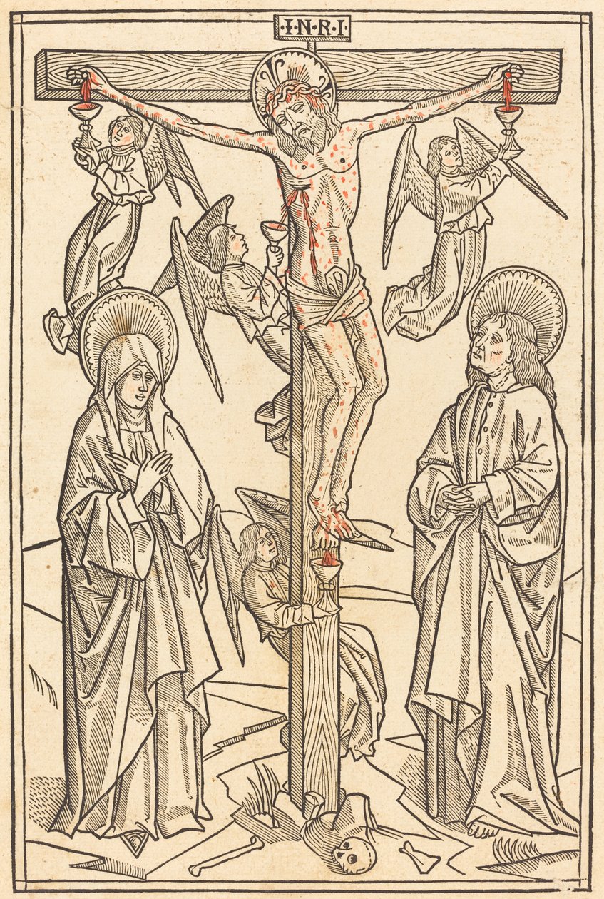 Cristo na Cruz com os Anjos, 1481. de Unbekannt