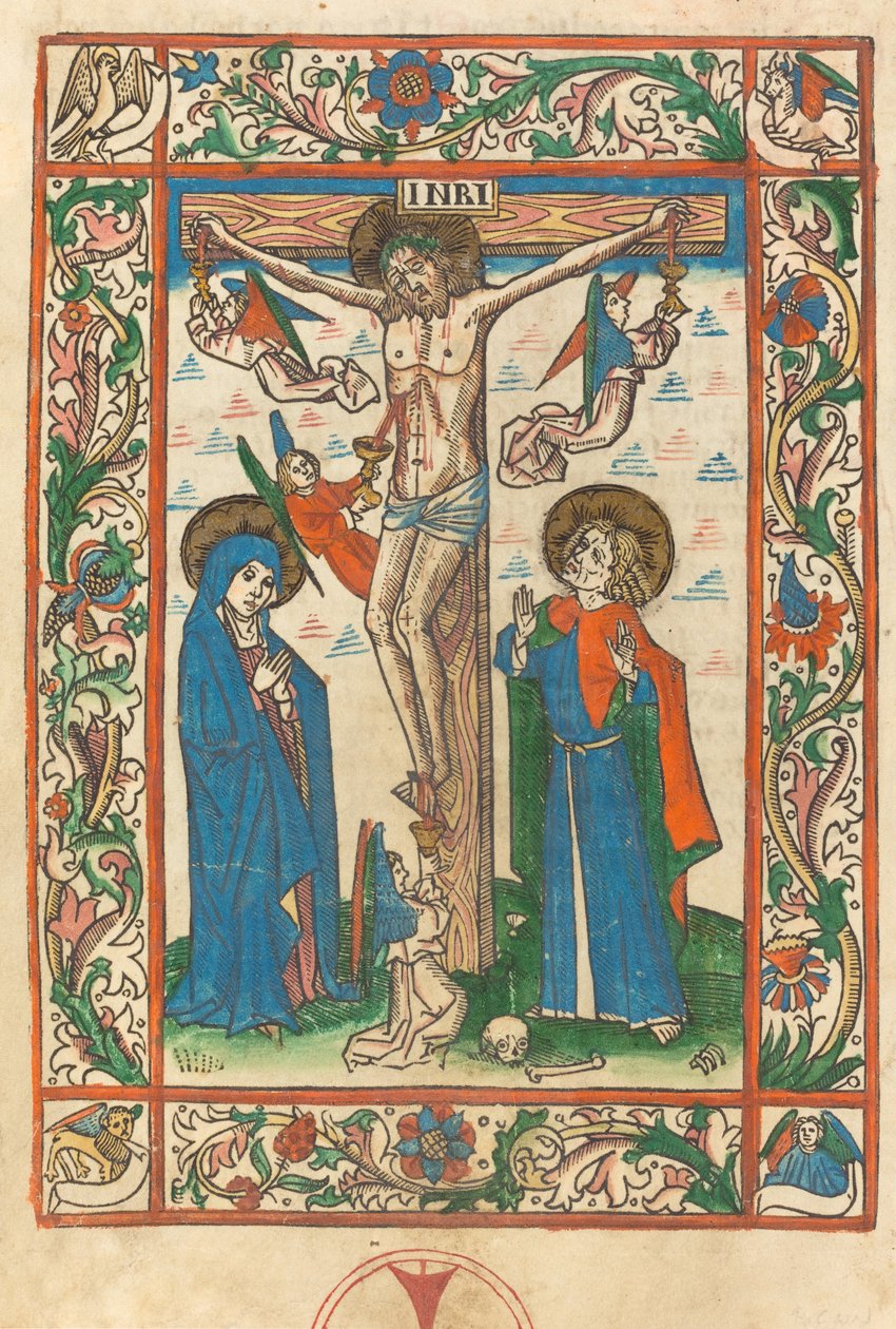 Cristo na Cruz com os Anjos, 1483. de Unbekannt