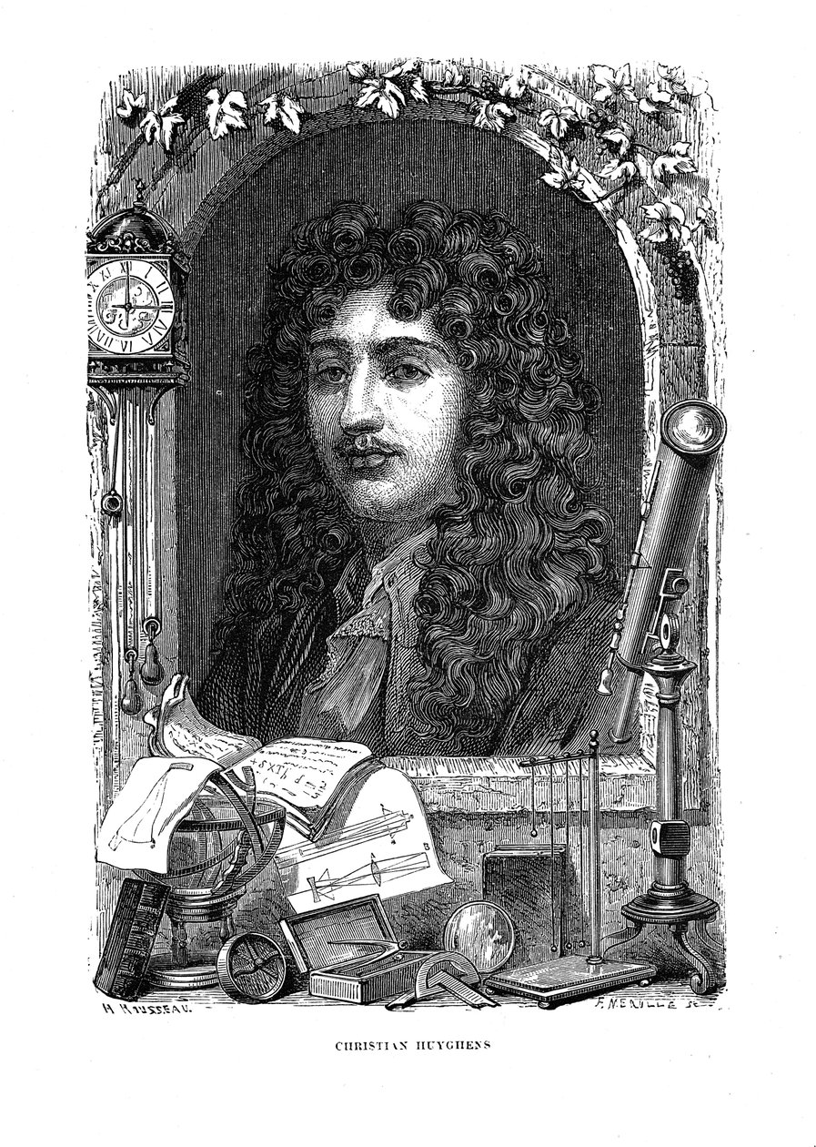 Christiaan Huygens 1629-1695, físico holandês, matemático e astrônomo, c1870 de Unbekannt