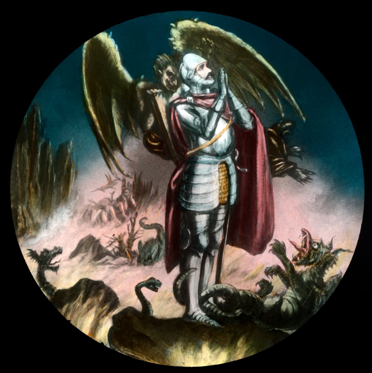 Christian - o vale da sombra da morte, c1910. de Unbekannt