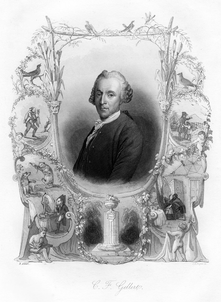 Christian Furchtegott Gellert, poeta alemão, século XIX de Unbekannt