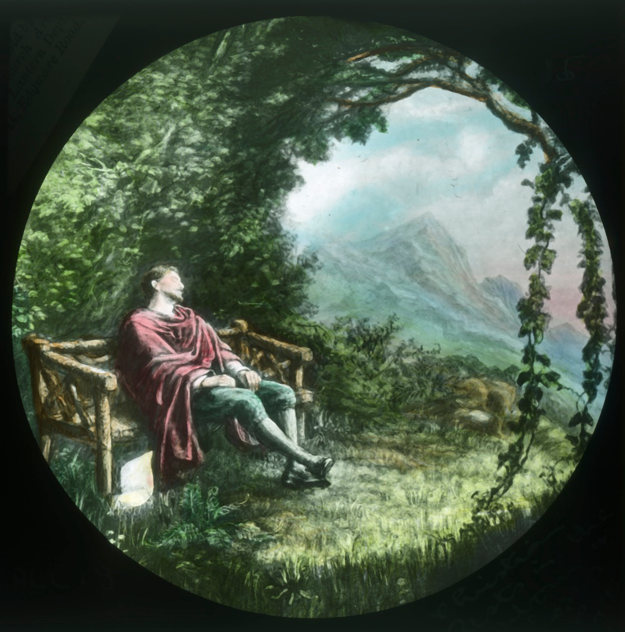 Christian repousa no caramanchão e perde seu pergaminho, c1910. de Unbekannt