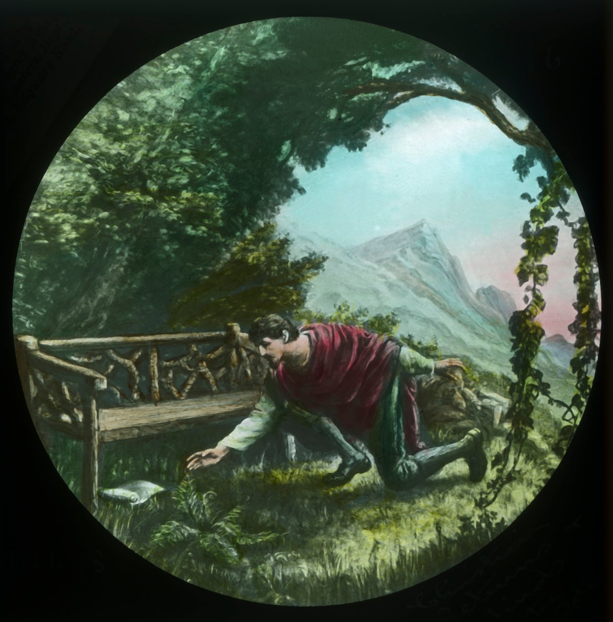 Christian retorna e encontra o pergaminho, c1910. de Unbekannt