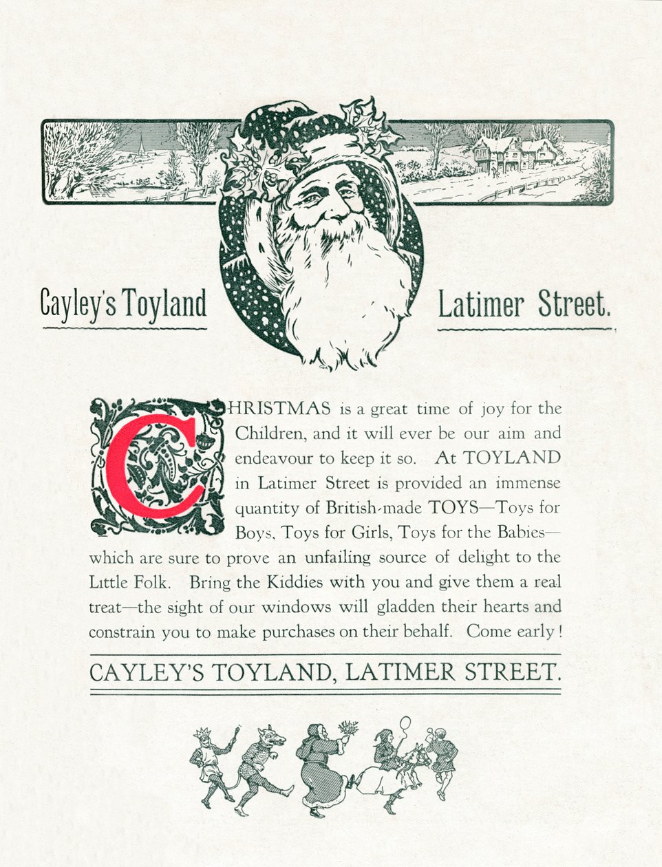 Anúncio de Natal para Cayleys Toyland, 1917 de Unbekannt