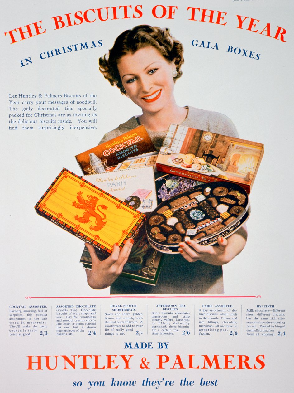 Anúncio de Natal para biscoitos Huntley e Palmers, 1935 de Unbekannt
