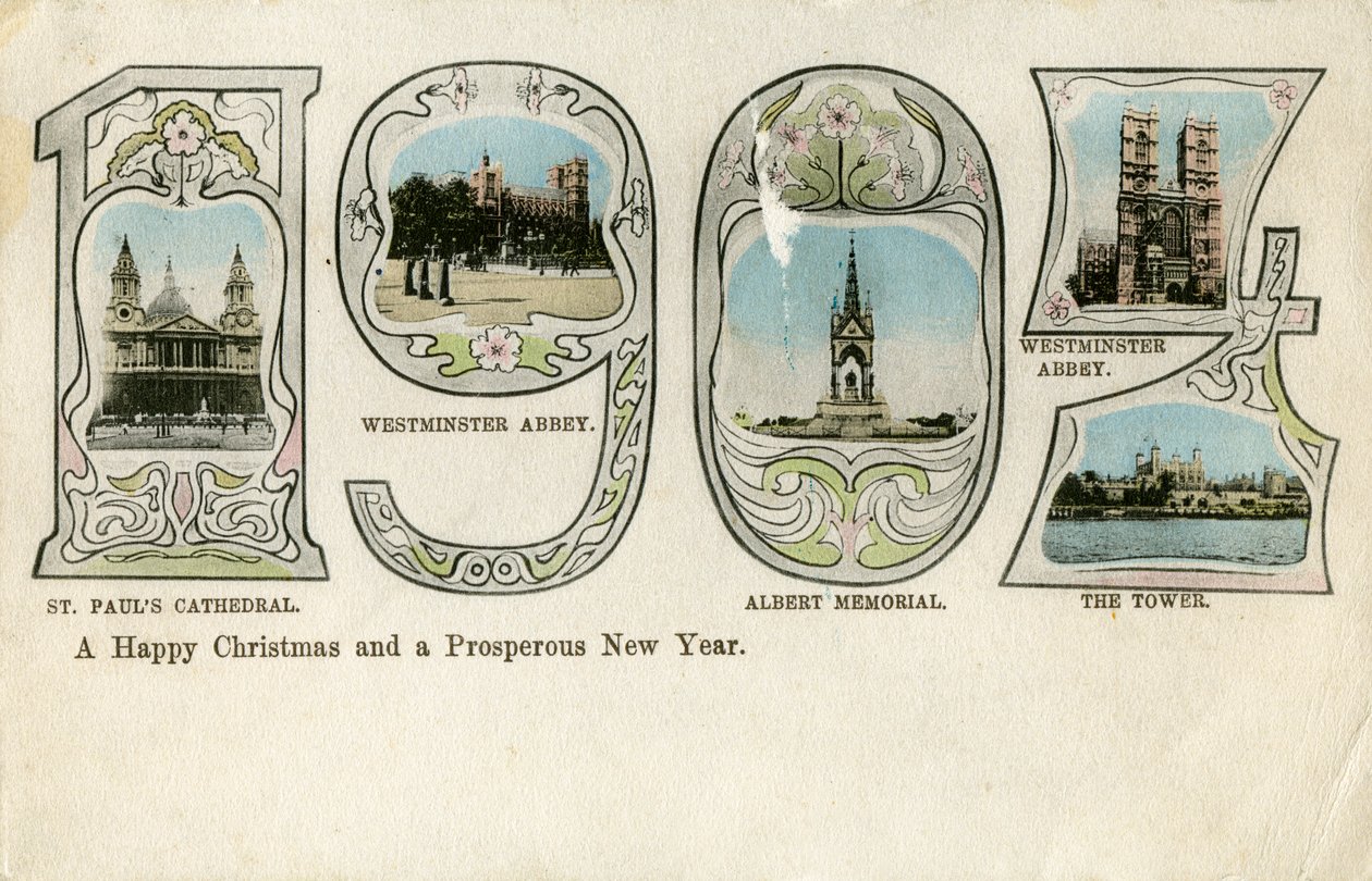 Cartão de natal, 1904 de Unbekannt