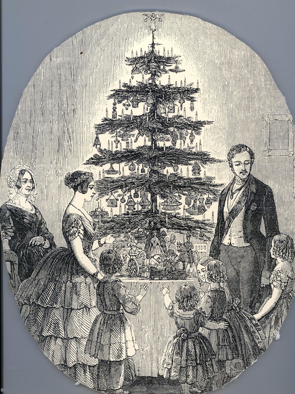 Natal com a rainha Vitória, o príncipe Albert, seus filhos e a mãe da rainha Victorias, em 1848 de Unbekannt