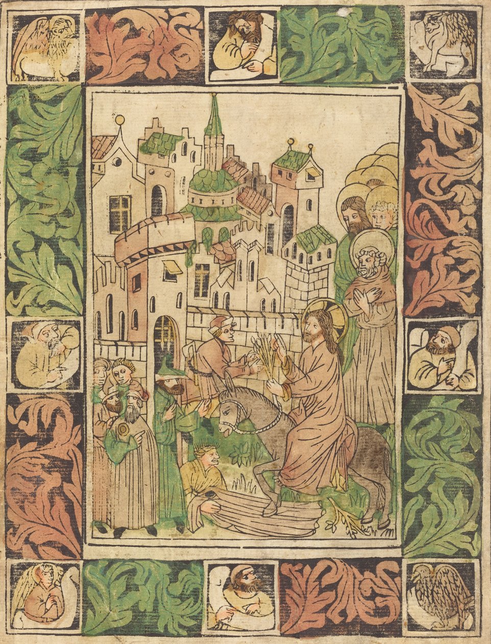 Entrada de Cristo em Jerusalém, c. 1450. de Unbekannt