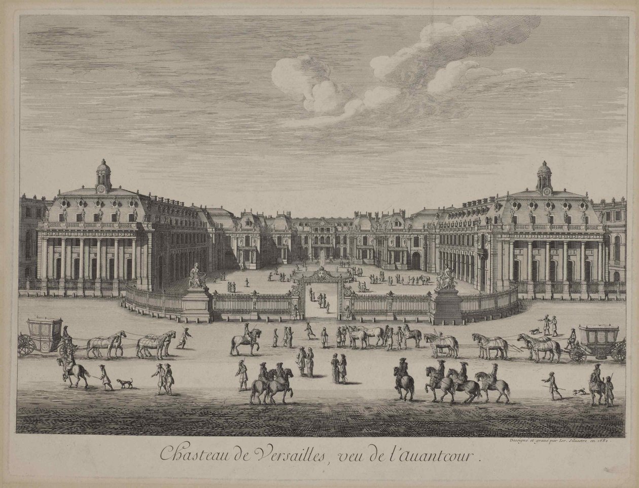 Palácio de Versalhes em 1682, 1682. de Unbekannt