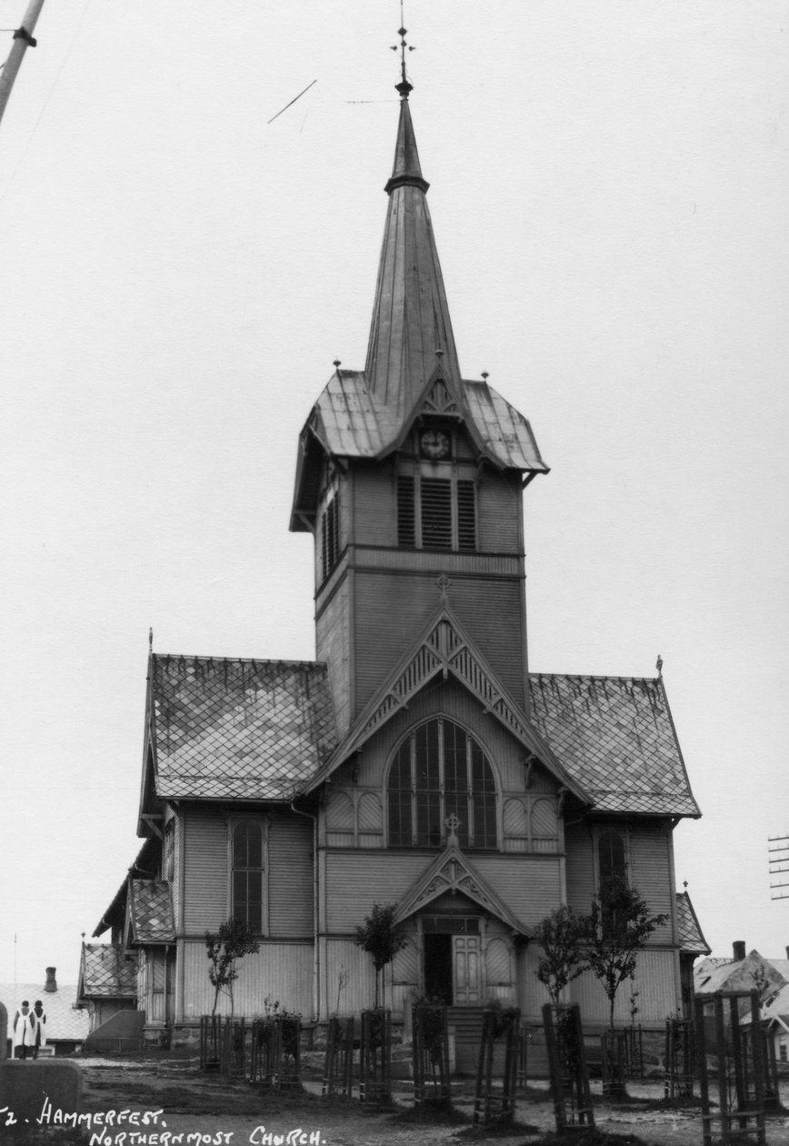 Igreja, Hammerfest, Finnmark, norte da Noruega, c1920s-c1930s de Unbekannt