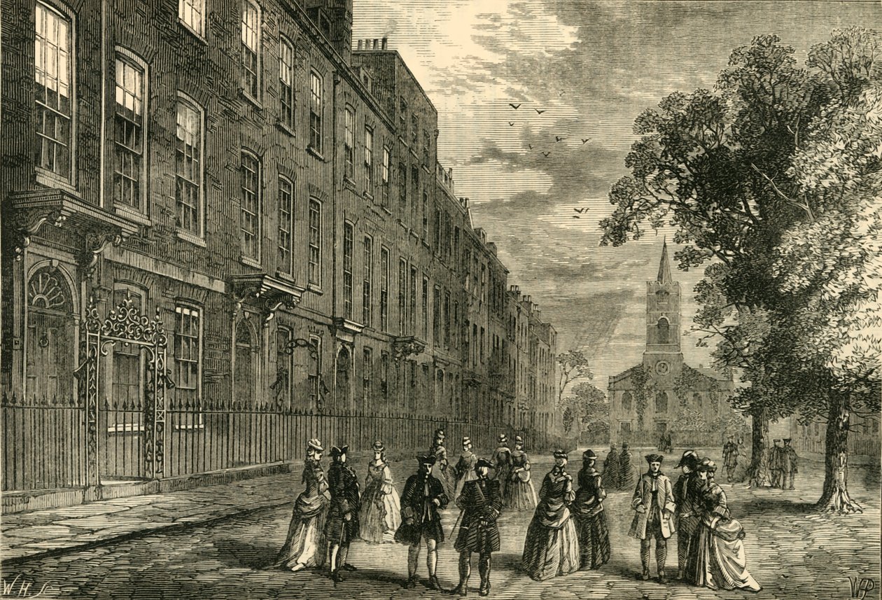 Church Row, Hampstead, em 1750, c1876. de Unbekannt