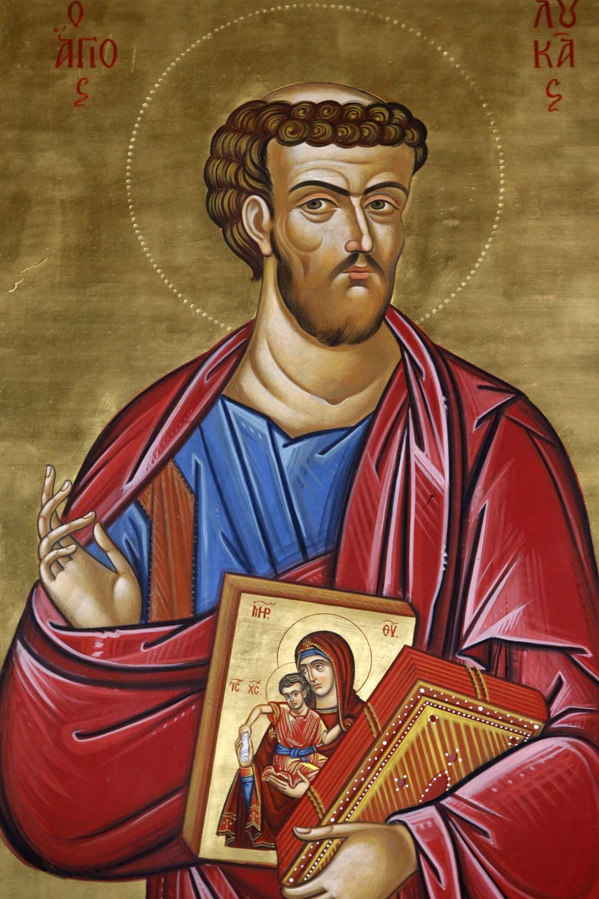 Igreja do Arcanjo São Miguel Trypiotis. Ícone de São Lucas, 20150507, Nicósia, Chipre de Unbekannt