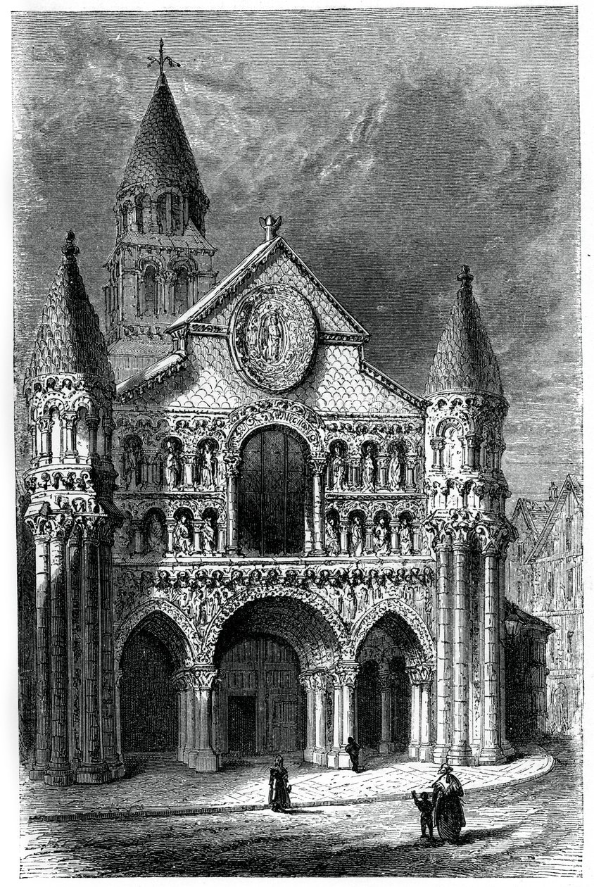 Igreja de Nossa Senhora do Grande, Poitiers, França, século XII, 1870 de Unbekannt