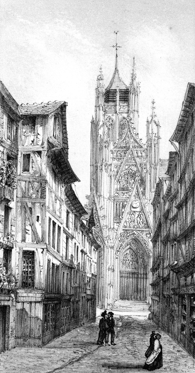 Igreja de St Maclou, Rouen, França, século XIX de Unbekannt