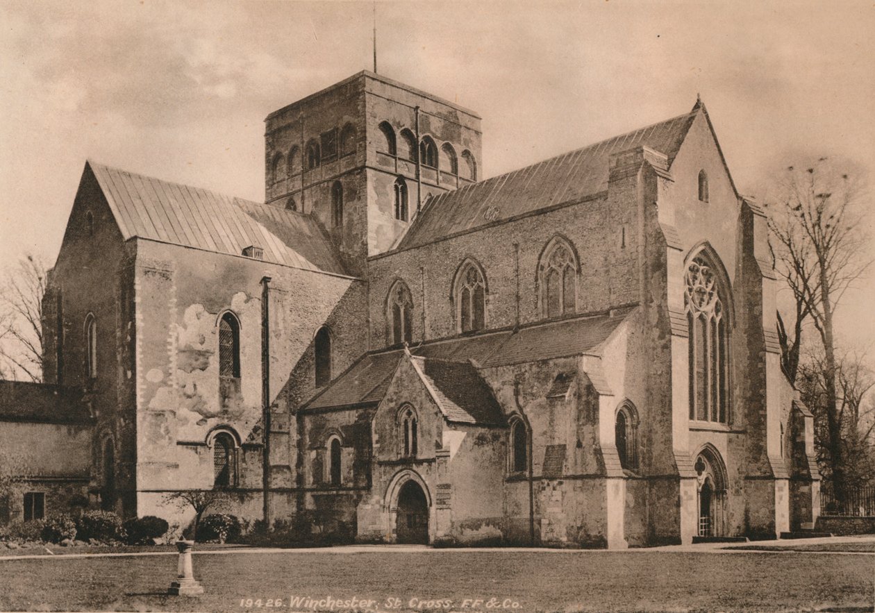 Igreja do Hospital de St Cross, Winchester, Hampshire, início do século XX de Unbekannt