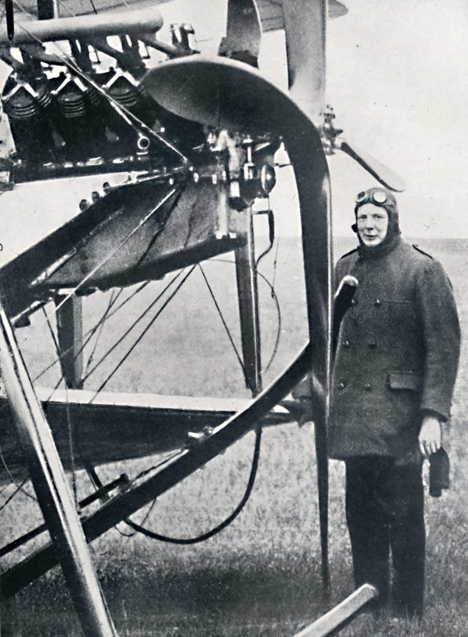 Churchill ficou interessado em aviões e previu as maiores possibilidades, 1914, 1945 de Unbekannt