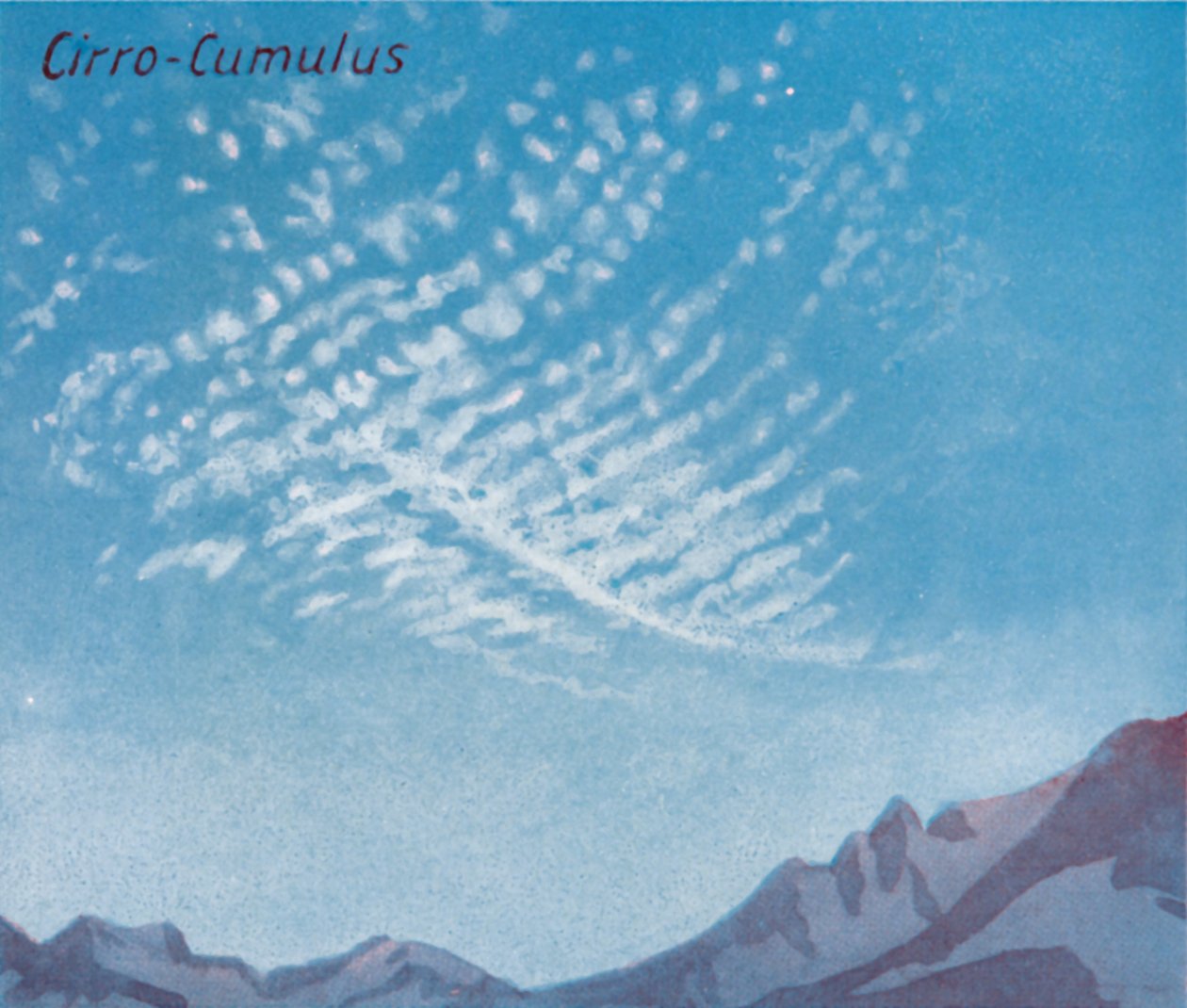 Cirro-Cumulus - Uma dúzia das principais formas de nuvens no céu, 1935 de Unbekannt