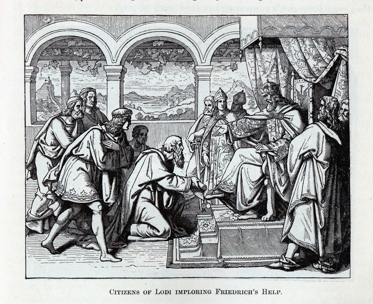 Cidadãos de Lodi implorando por Friedrichs Help, 1882 de Unbekannt