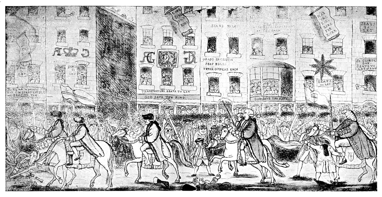 Horsemanship ou procissão da cidade a St Pauls, 1789 de Unbekannt